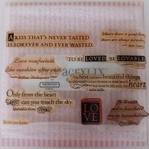 Love quotes acrylic stamp